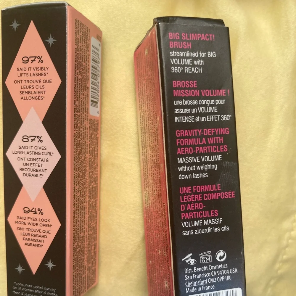 Benefit Roller Lash Mascara FULL SIZE!! OR x2 Benefit Mascaras Travel size NEW!